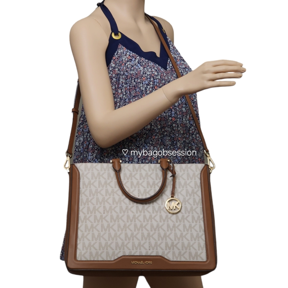 Michael Kors Jessie Logo Large Satchel - Picture 9 of 10
